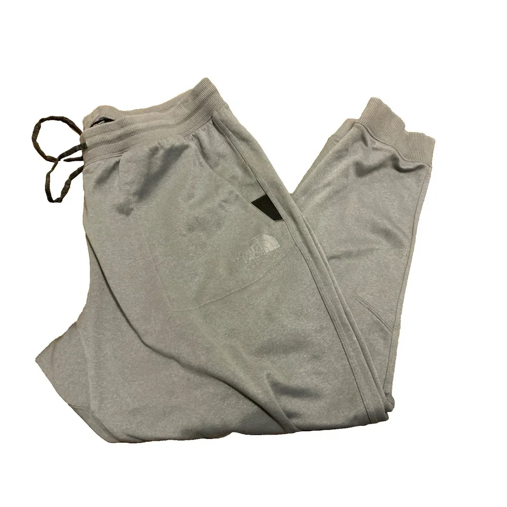 North Face Pants Mens Large Grey Fleece Mountain Athletic Jogger Measures 32x27